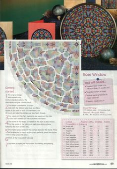 an advertisement for the rose window quilts and other items in this catalog are shown