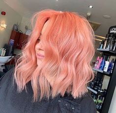 Coral Hair Color, Peach Hair Colors, Coral Hair, Hairstyles Art, Brown Blonde Hair, Pastel Hair, Dye My Hair, Hair Dye Colors