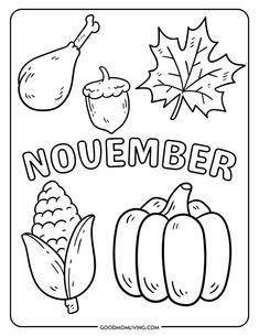 November Coloring Pages Free Printable Simple Thanksgiving Coloring Pages, November Coloring Pages Free Printable, November Drawings, November Coloring Pages, Preschool Corner, Prek Thanksgiving, Thanksgiving Activity Sheets, Thanksgiving Coloring Page