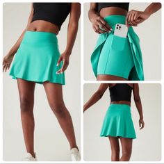 Athleta Ace High Rise Skirt/Skort-Nwt-Tropics Color-Bright & Beautiful(Color Looks Almost Identical To Lululemon Maldives Green). Runs A Bit Big Imo. Please See Pics For Measurements & Reviews. Check Out My Closet For Tons Of Other Athleta & Lululemon Items!! Bundle & Save On Shipping-Price Firm!! No Offers Please No Trades Rude Comments Will Not Be Tolerated Fitted Swim Skirt With Pockets For Sports, 4-way Stretch Skirted Skort For Sports, Tennis Skirt With Pockets For Sports, Skirted Tennis Skirt With Pockets, Sports Mini Skirt With Built-in Shorts, Athleisure Sports Skort With Mini Skirt, Sports Skirt With 4-way Stretch, Athleisure 4-way Stretch Mini Skirt For Sports, 4-way Stretch Skirted Sports Skirt