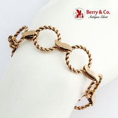 "Authentic French brand Van Cleef & Arpels 14 K (.585) yellow gold round link bracelet in twisted designs. This magnificent bracelet is 7 5/8\" long, 5/8\" wide and weighs 20 grams. EA189" Authentic Vans, A4 Sheet, Star Pendant Necklace, Toggle Bracelet, Van Cleef Arpels, Gold Price, Van Cleef, Vintage Bracelets, Star Pendant