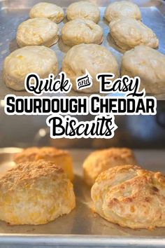 quick and easy sourdough cheddar biscuits are the perfect side dish for any meal