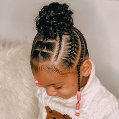 Toddler Braided Hairstyles, Toddler Braids, Trendy We Fryzurach, Cute Toddler Hairstyles, Lil Girl Hairstyles, Kids Curly Hairstyles, Kid Braid Styles, Toddler Hairstyles Girl, Natural Hairstyles For Kids