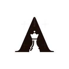 a black and white logo with the letter a in it's center, surrounded by an image of a crown