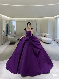 Violet Ball Gown, Royal Purple Ball Gown, Quince Dress Ideas, Lavender Quince Dress, Ambulance Pictures, A Line Evening Gown, Purple Ball Gown, Lavender Quince, Purple Gowns