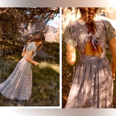 Dress Is In Great Condition. Fitted Maxi Length Dress For Picnic, Bohemian Short Sleeve Dress For Picnic, Bohemian Midi Length Dresses For Picnic, Bohemian Tie Back Dress For Daywear, Bohemian Tie-back Dress For Daywear, Fitted Short Sleeve Maxi Dress For Picnic, Christy Dawn Dress, Christy Dawn, Xs Dresses