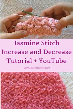 someone crocheting with yarn and knitting needles to make a video about how to use the