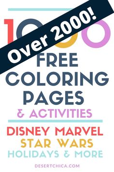 an advertisement for disney world with the title over 2000 free coloring pages and activities