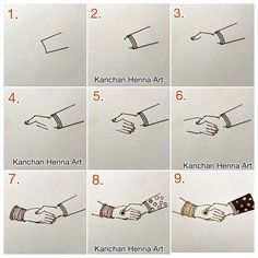 the instructions for how to draw hands