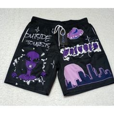 Romwe Street Life Guys Cartoon & Letter Drawstring Waist Shorts So3 Black Medium. New With Tags. Handling Time: We Have A 1 Day Handling Time & Ship Items Out Every Business. Day So Expect To Get Your Item Very Fast!! Trendy Drawstring Shorts For Streetwear, Trendy Streetwear Shorts With Drawstring, Black Leisure Bottoms For Beach Season, Drawstring Black Beach Bottoms, Black Drawstring Bottoms For Beach Season, Beach Season Black Drawstring Bottoms, Black Beachwear Shorts With Elastic Waistband, Black Drawstring Shorts For Summer, Black Relaxed Fit Summer Shorts