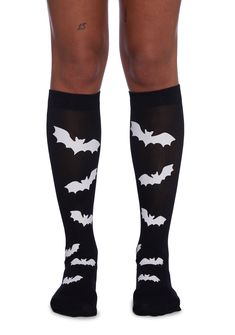 base|blk/wht Halloween Knee-high Socks For Stocking Stuffer, Black Fitted Knee-high Socks For Halloween, Stretch Knee-high Hosiery For Halloween, Festival Shop, Costume Store, Adult Halloween Costumes, White Party, Knee High Socks, New Wardrobe