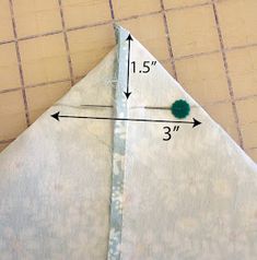 an origami triangle is cut into pieces