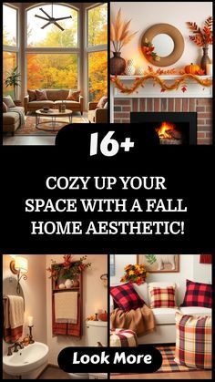 the cover of cozy up your space with a fall home aesthetic