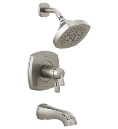 an image of a shower faucet with thermostaer and hand showerhead