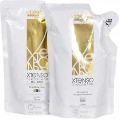 L'Oreal Paris X-Tenso Moisturist hair straightening cream (125ml) + Neutraliser (125ml). Usage guidelines: Straightener No.1 Coats the entire hair evenly, except for roots and let it set at room temperature for 10 - 20 minutes. After that, rinse it sufficiently with plain water, dry the hair and set with hot straightening iron at 180°C/ 356°F. When applying, keep 1 - 2 cm above hair roots, as getting it on the scalp could cause irritation and breakage of hair. Use an intermediate water to rinse Hair Straightener Cream, Straight Perm, Hair Rebonding, Hair Straightening Cream, Permanent Straightening, Best Hair Straightener, Straighten Iron, Hair Straightening, Hair Iron