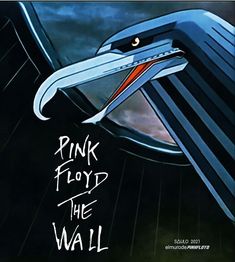 pink floyd the wall album cover with an image of a bird on it's head