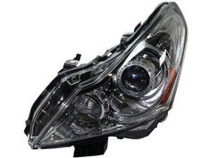 the front headlight of a car on a white background