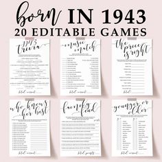 the printable wedding game is shown in black and white with calligraphy on it