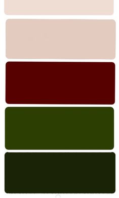 the color palette is different shades of green, red and white