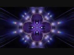 an abstract purple and blue design with lights