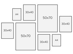 the size and width of each square is shown