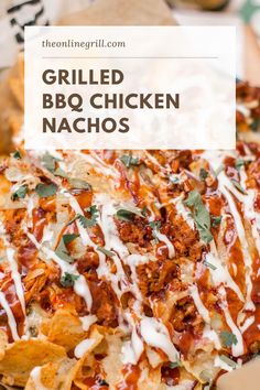 grilled bbq chicken nachos with ranch dressing