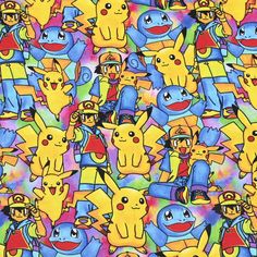 an image of many different pokemon characters