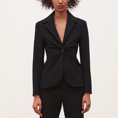 Tailored Jacket Sizes S And Xs Black - 2301/663 Tailored Jacket With A Lapel Collar And Long Sleeves. Featuring Decorative Front Pleats And Single-Button Fastening In The Front. Outer Shell 60% Triacetate, 40% Polyester Bust: 15.5” Shoulder: 15.5” Waist: 13.5” Length: 24” Arm Length (Arm Pit To Hem): 17” Zara Jackets, Tailored Jacket, Zara Black, Lapel Collar, Jackets & Coats, Jackets For Women, Long Sleeves, Zara, Collar