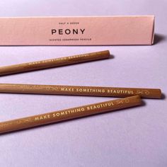 A set of six cedarwood pencils. These pencils are lovingly made for us by a 100 year old pencil factory, the cedarwood they are made from is impregnated with different garden fragrances. These pencils are fragranced with peony, and come in a letterpress printed presentation box. These pencils are one of our best-selling products and we have a waiting list for them as they sell out so quickly, so they may have a slightly longer shipping time than the rest of your order. We try and get them out as Scented Pencils, Goodbye And Good Luck, Pencil Gift, Treat Gift, Paper Gift Box, Book Candle, Fig Tree, Lavender Scent, Letterpress Printing