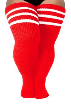 PRICES MAY VARY. Designed for European Plus Sizes: Say goodbye to Asian sizes thigh highs, our thigh high socks plus size are everything you and those beautiful legs ever needed! Heel to Top Length is about 35'', and the stretched length is up to amazing 42'', The width is about 7", and the stretched width is up to amazing 39". Recommended: Designed for upper thighs that measure 25 inches or larger, if not I think these plus size thigh high socks will be too big for you. Coming with Adjustable T Thigh Belts, Plus Size Thigh High Socks, Plus Size Thigh, Leg Warmer, Stockings Legs, Over The Knee Socks, Thigh High Socks, Thigh High Stockings, Versatile Outfits