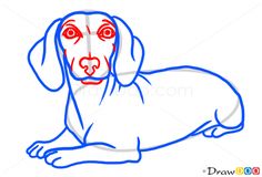 a drawing of a dog with red eyes