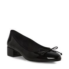 CHERISH Black Patent Slip-On Heels | Women's Heels – Steve Madden Low Block Heel Pumps, Black Patent Heels, Steve Madden Store, Patent Heels, Shoe Inspo, Low Block Heels, Mode Inspo, Buy Buy, Women's Heels