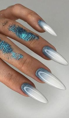 Ombre Nail Colors Ideas Winter 2023-2024: 17 Stylish Suggestions - thepinkgoose.com Ombre Nail Colors Ideas, Nail Colors Ideas, Really Long Nails, Lily Nails, Ring Finger Nails, Diamond Nail Art, Watermelon Nails, Dot Nail Art