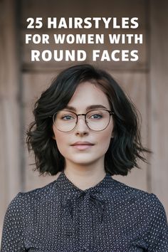 25 hairstyles for women with round faces. Heavy Round Face Haircuts, Hairstyles For Thick Hair Round Face, Short Hairstyle Women Round Face Straight Hair, Straight Short Hair Round Face, Flat Face Hairstyles, Round Face Thick Hair Haircut, Haircuts For Medium Length Hair Round Face, Best Hairstyles For Round Face Women, Brown Hair Fall Highlights