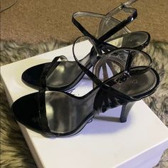 Brand New W/ Box Ck Black Patent Sandals In Size 8 Offers Welcomed Calvin Klein High Heel Synthetic Sandals, Calvin Klein Black Evening Heels, Calvin Klein Open Toe Heels With 4-inch Heel, Calvin Klein Ankle Strap Heels With 4-inch Heel, Calvin Klein 4-inch Heel Synthetic Heels, Calvin Klein Black, Womens Calvin Klein, Shoes Women Heels, Calvin Klein