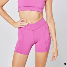 Biker Activewear Short With Surplice Front Waistband And Seam Details. Color Is Rose. Never Been Worn. Brand New! Size Xs. Pink Activewear With Built-in Shorts For Yoga, Trendy Pink Gym Shorts, Pink Activewear With Built-in Shorts, Fitted Pink Activewear With Built-in Shorts, Fitted Pink Athletic Shorts With Moisture-wicking, Fitted Pink Biker Shorts For Gym, Pink Compressive Athletic Shorts, Pink Compressive Athletic Shorts For Training, Pink Compressive Athletic Shorts For Workout