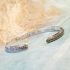 Teen Girl Jewelry, Silk Wrap Bracelets, Nautical Jewelry, Sterling Silver Cuff Bracelet, Positive Affirmation, Leather Wrap Bracelet, Sterling Silver Cuff, Silver Cuff Bracelet, Silver Cuff