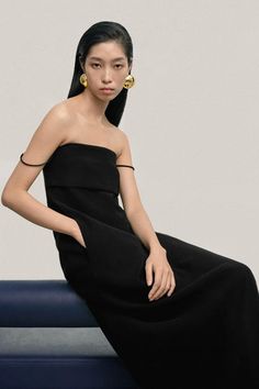 Jezebel Cocoon Straight Across Neck Crepe Ankle Length Dress | MEAN BLVD Sleek Maxi Dress For Work, Chic A-line Viscose Maxi Dress, Chic Structured Dress, Sleek A-line Maxi Dress For Evening, Sleek Maxi Dress With Straight Neckline For Date Night, Sleek Maxi Dress With Straight Neckline, Modern Structured Midi Dress, Sleek Black Viscose Midi Dress, Chic Viscose Maxi Dress For Formal Occasions