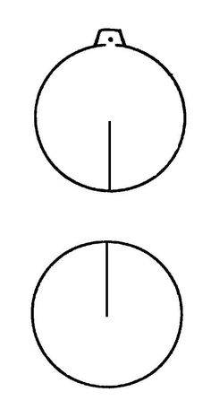 a black and white drawing of a traffic light with two circles on the top one