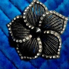 New Without Tags Black Rhinestones Flower Brooch All Sales Are Final Black Rhinestones Brooch For Gift, Black Flower Brooch For Party, Party Brooches With Flower Shape And Rhinestones, Flower Shaped Rhinestone Party Brooches, Black Rhinestone, Flower Brooch, Brooches, Womens Sizes, Women Jewelry