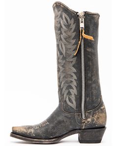 Idyllwind Women's Latigo Performance Western Boots - Snip Toe, Black/tan Boots With Zippers, Shyanne Boots, Modern Cowgirl, Roper Boots, Ariat Boots, Miranda Lambert, Western Boot, Goodyear Welt, Distressed Leather