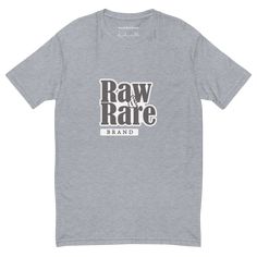 Raw & Rare Brand Short Sleeve T-shirt Brand Collection, Heathers, Heather Grey, Size Guide, Shirts Tops, Polyester Fabric, Spun Cotton, T Shirt