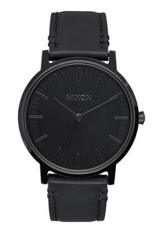 Nixon Porter Leather, All Black All Black Watches, Swiss Army Watches, Mens Fashion Watches, Designer Watches, Best Watches For Men, Round Leather, Stylish Watches, Beautiful Watches, Nixon