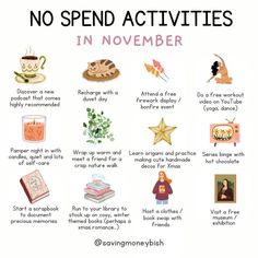 All Posts • Instagram No Spend Activities September, Low Spend Activities, No Spend Activities August, No Spend September, Romanticize November, November Activities For Adults, No Spend Activities, No Spend, November Activities