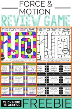 Game Nook, Grade 3 Science, Newton's Laws, Fourth Grade Science, Middle School Literacy, Science Games, 7th Grade Science, Mechanical Energy