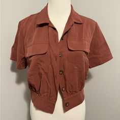 Nwt Brand New Women's Abercrombie & Fitch Button Up Top Size Small And Color Is Copper Like Button Up Top, New Woman, Button Down Shirts, Color Orange, Abercrombie Fitch, Button Down Shirt, Button Up, Copper, Womens Tops