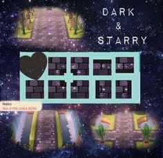 an image of a computer game with the words dark and starry on it's side