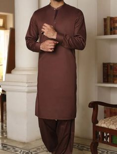 It is a brown coloured shalwar kameez from Pakistani boutique designs of men's attires. This men's shalwar kameez is made from the fabric of high quality. Moreover, this apparel of men can be considered as a semi-formal wear plus loungewear. There are many other Pakistani boutique designs of men's outfits in our e-store. ADDITIONAL INFORMATION SKU: M2672 Colour: Brown Fabric: Wash-and-wear Design: Shalwar kameez Event: Festival For More Details Call / Whatsapp Us Now: +1-732-910-5427 Why Nameera Pakistani Boutique, Boutique Designs, Semi Formal Wear, Mens Kurta Designs, Men's Outfits, Shalwar Kameez, Brown Fabric, Men's Apparel, Boutique Design