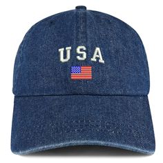 Stitchfy American Flag and USA Embroidered 100% Cotton Denim Cap Dad Hat 100% Cotton High Quality Cap, EMBROIDERED in the USA Low Profile, Unstructured Denim Cap with Embroidered Logo on Front Panel 6 Panel, Low Profile, Soft Crown Cap Embroidered Eyelets One Size Fits Most with Adjustable Buckle Strap Shipping - Shipment leaves warehouse in 1 Business Day. - Free Shipping to Domestic Destinations (US). Returns/Exchanges - Items must be returned within 30 days of purchase for refund or exchange Crown Cap, Denim Baseball Cap, Denim Cap, Men Baseball Cap, Colored Denim, Dad Hat, Dark Denim, Trucker Cap, Dad Hats