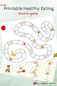 a printable healthy eating board game for kids